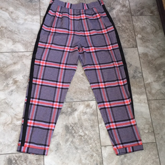 FLEUR DU MAL REAL SILK PLAID SIDE STRIPE NWOT PANTS SIZE 6,All Products : American Fashion Style Bags On Sale